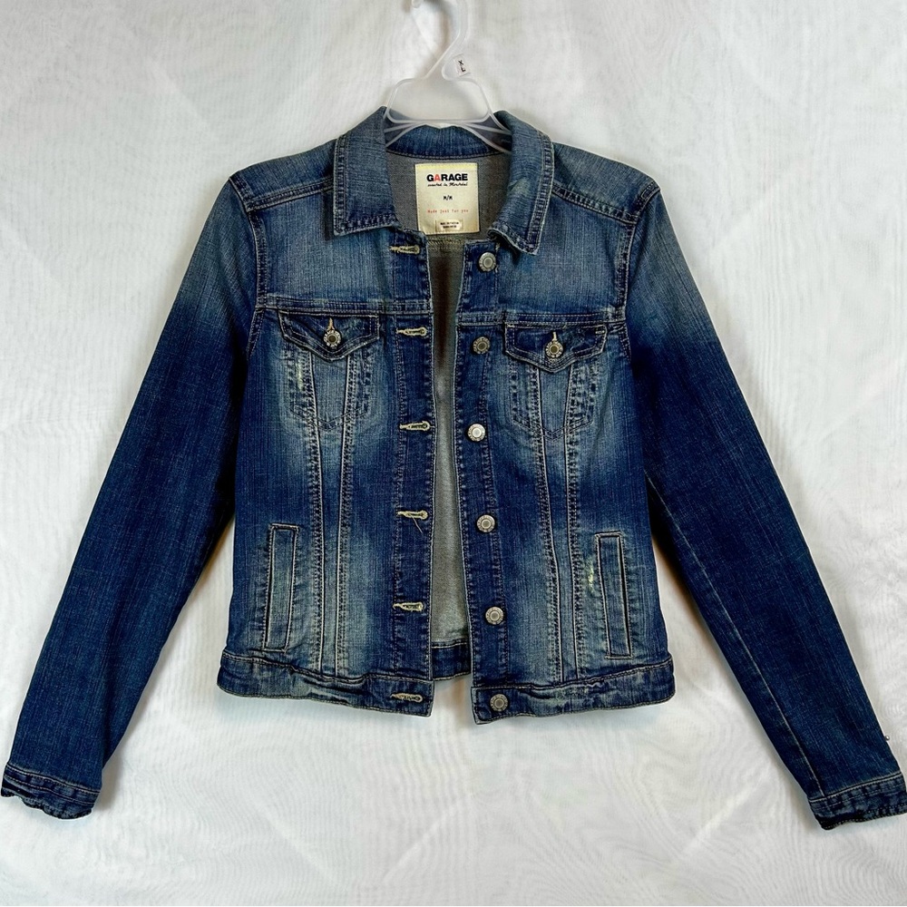 Women’s Garage Classic Fit Denim Button Front Jacket / Sz Medium